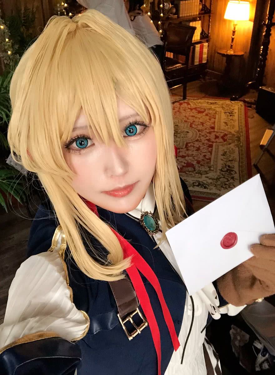 anime violet evergarden violet evergarden synthétique court blonde cosplay perruques – Image 4