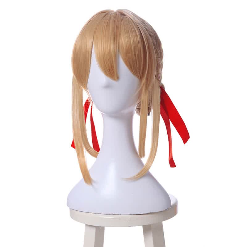 anime violet evergarden violet evergarden synthétique court blonde cosplay perruques – Image 7