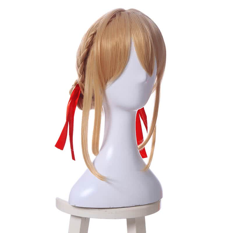 anime violet evergarden violet evergarden synthétique court blonde cosplay perruques – Image 8